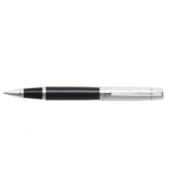 Sheaffer Rollerball|Felt Tip<300 Glossy Black and Bright Chrome Cap Rollerball Pen