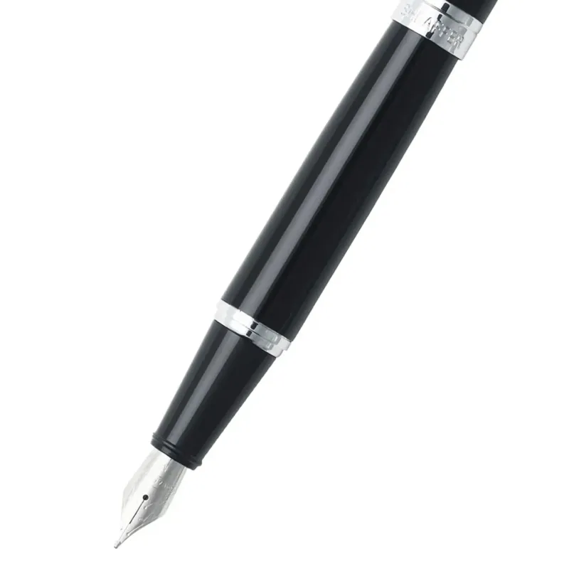 Sheaffer Fountain<300 Glossy Black Fountain Pen With Chrome Trims