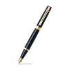 Sheaffer Fountain<300 Glossy Black Fountain Pen With Gold Trims