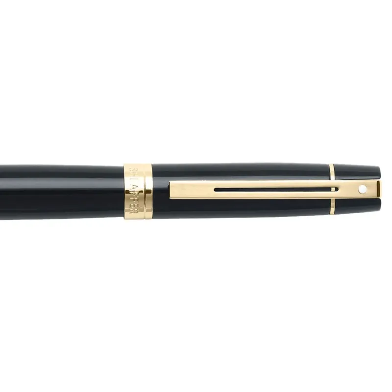 Sheaffer Rollerball|Felt Tip<300 Glossy Black with Gold Trims Rollerball Pen