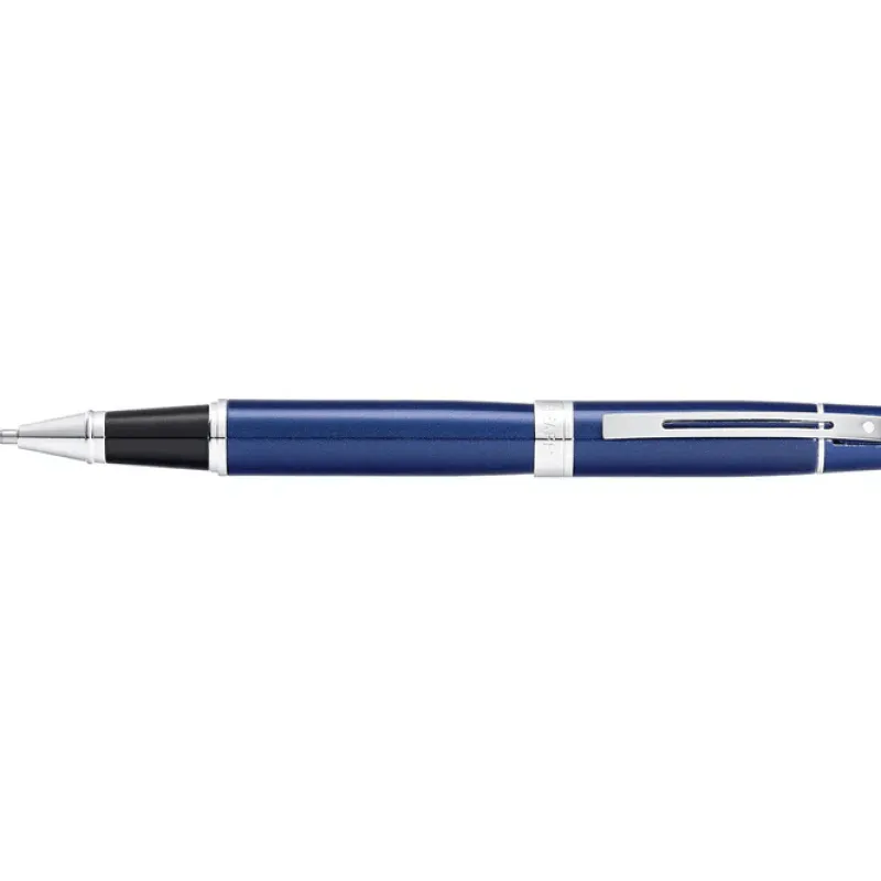 Sheaffer Rollerball|Felt Tip<300 Glossy Blue with Chrome Trims Rollerball Pen | Pen Sale