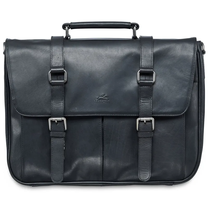 Mancini Portfolios|Business Cases<Single Compartment Briefcase for 15" Laptop with RFID Secure Pocket, 1