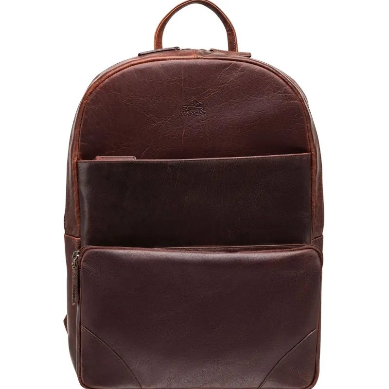 Mancini Portfolios|Business Cases<Slim Backpack for 14" Laptop, 12" x 4" x 16.25", Brown