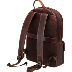 Mancini Portfolios|Business Cases<Slim Backpack for 14" Laptop, 12" x 4" x 16.25", Brown
