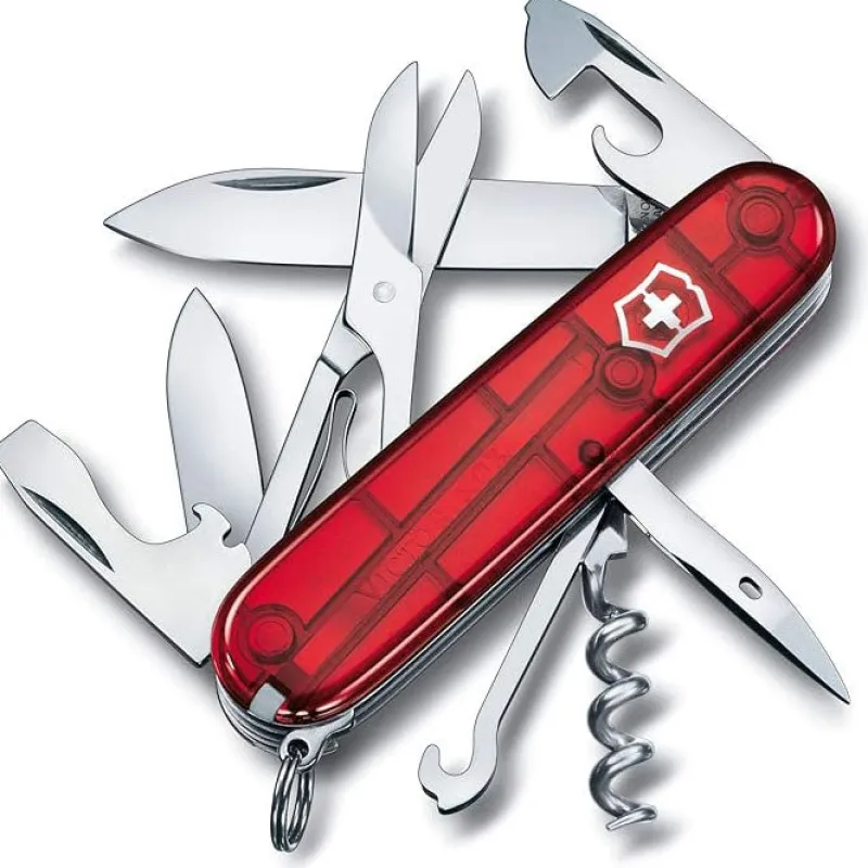 Victorinox Knives<Swiss Army Climber Medium Pocket Knife for Climbing Ruby