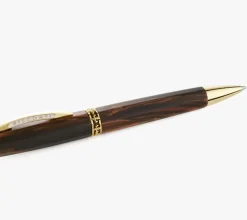 Visconti Ballpoint<Medici Briarwood Yellow Gold Ballpoint Pen | Altman Luggage