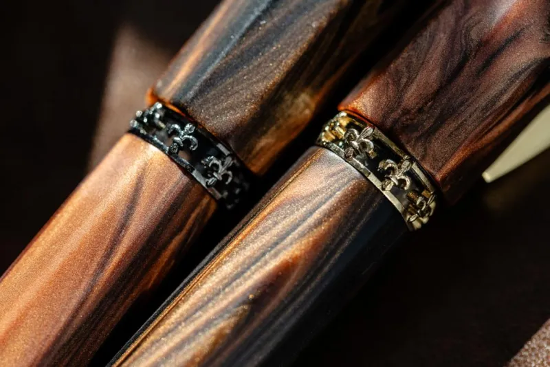 Visconti Rollerball|Felt Tip<Medici Briarwood Ruthenium Rollerball Pen | Altman Luggage