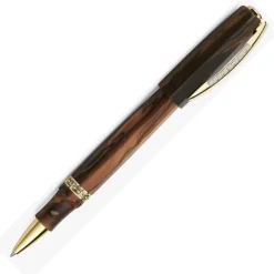 Visconti Rollerball|Felt Tip<Medici Briarwood Yellow Gold Rollerball Pen | Altman Luggage
