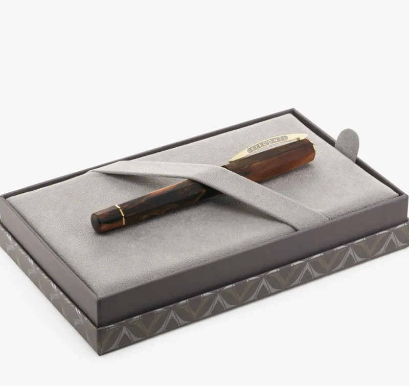 Visconti Rollerball|Felt Tip<Medici Briarwood Yellow Gold Rollerball Pen | Altman Luggage