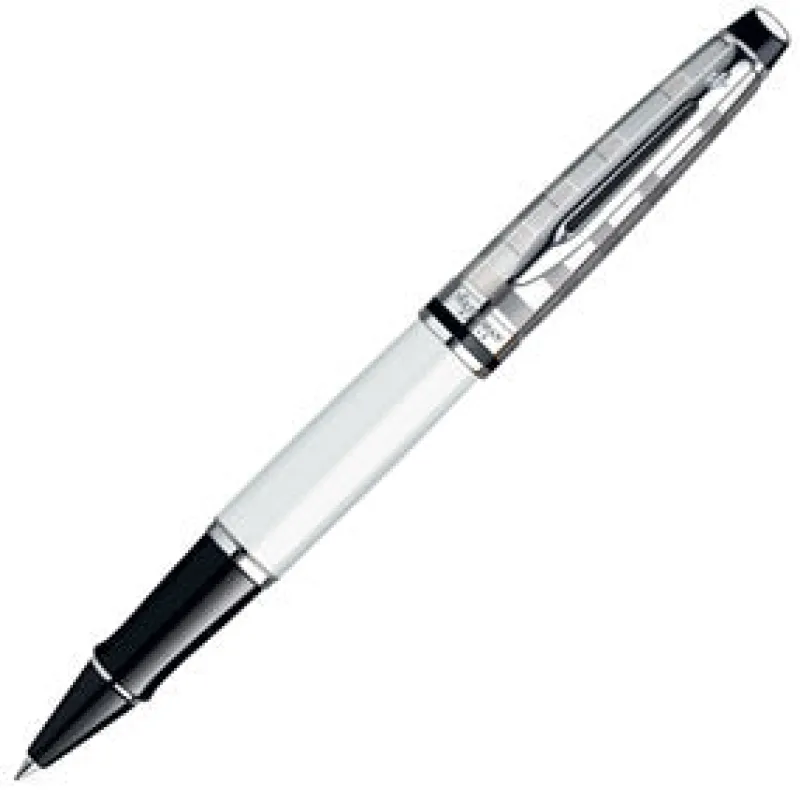 Waterman Rollerball|Felt Tip<Expert Deluxe White CT Rollerball Pen