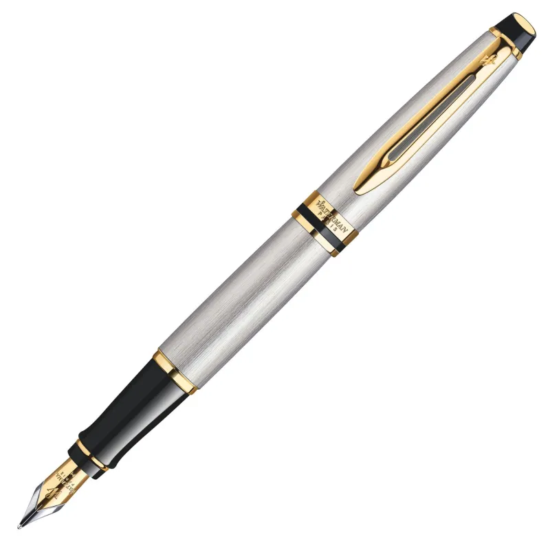 Waterman Fountain<Expert Stainless Steel GT Fountain Pen Medium S0951960